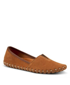 �X�v�����O�X�e�b�v ���f�B�[�X �V���[�Y �p���v�X�G�[�h Spring Step Kathaleta Suede Slip-On Comfort Flats with V-Elastic Notch Arch Support & Removable Insole Camel suede �L������