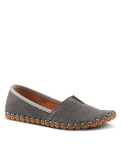 �X�v�����O�X�e�b�v ���f�B�[�X �V���[�Y �p���v�X�G�[�h Spring Step Kathaleta Suede Slip-On Comfort Flats with V-Elastic Notch Arch Support & Removable Insole Grey suede �O���[