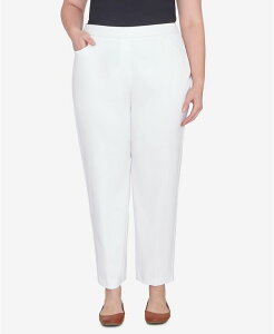 Atbh _i[ fB[X {gX JWApc vXTCY Alfredunner Plusize Classic Allure Tummy Control Pull-On Short Length Pants Pure White zCg