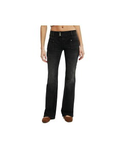 RbgI fB[X {gX fjpc u[cJbg [CY u[c COTTON Women's Low Rise Bootcut Jean Stitch revolve black ubN