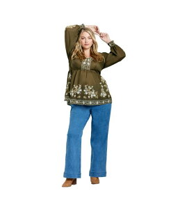 �A�x�j���[ ���f�B�[�X �g�b�v�X �V���c �L���b�v �P�[�v AVENUE Women's Ethereal Escape Top Olivethereal �I���[�u