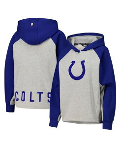 _i L j[[N fB[X AE^[ p[J[EXEFbg Nbvh DKNY Women's Gray/Royal Indianapolis Colts Joy Cropped Raglan Pullover Hoodie Gray Royal O[