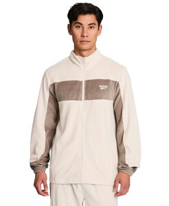 ���[�{�b�N �����Y �A�E�^�[ �W���P�b�g�E�u���]�� ���� Reebok Men's Color-Block Long-Sleeve Jacket Alabaster