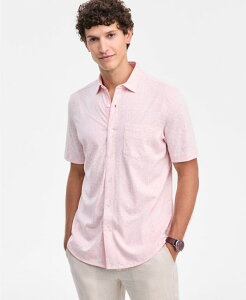 �N���u���[�� �����Y �g�b�v�X �V���c �v�����g ���� �j�b�g Club Roomen's Medal Print Short-Sleeve Button-Up Knit Shirt Ash Pink �A�b�V��