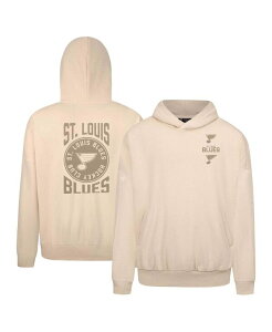 ���x���E�F�A �����Y �A�E�^�[ �p�[�J�[�E�X�E�F�b�g LevelWear Men's Cream St. Louis Blues Contact Stampullover Hoodie Cream �N���[��