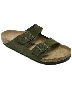 rPVgbN Y V[Y Xj[J[ T_ XG[h U[ Birkenstock Men's Arizona Suede Leather Soft Footbed Sandals from Finish Line Thyme