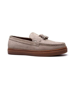 �J�����X�T���^�i �����Y �V���[�Y �X���b�|���E���[�t�@�[ Carlos by Carlosantana Men's Baez Tasseloafers Earth gray suede �O���[