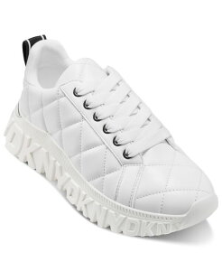 �_�i �L������ �j���[���[�N ���f�B�[�X �V���[�Y �X�j�[�J�[ ���[�X DKNY Women's Lathen Lace Up Sneakers White �z���C�g