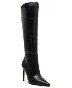 �X�e�B�[�u �}�f�� ���f�B�[�X �V���[�Y �p���v�X �u�[�c �q�[�� Steve Madden Women's Nitro Knee-High Stiletto Heel Dress Boots Black Eel �u���b�N