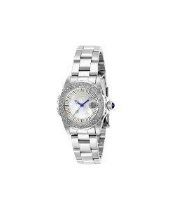 CrN^ fB[X ANZT[ rv Invicta Women's 28442 Angel Quartz 3 Hand White Dial Watch Silver Vo[