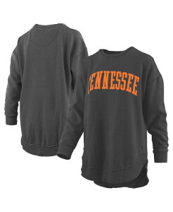 vX{bNX fB[X AE^[ p[J[EXEFbg Be[W TVc t[X Pressbox Women's Black Tennessee Volunteers Mlange Poncho Vintage Fleece Long Sleeve Pullover Sweatshirt Black ubN