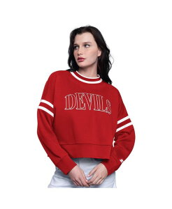 X^[^[ fB[X AE^[ p[J[EXEFbg Vc Nbvh W[W[ Starter Women's Red New Jersey Devils Power Play Cropped Pullover Sweatshirt Red bh