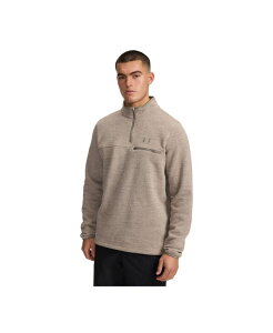 A_[A[}[ Y AE^[ jbgEZ[^[ Under Armour Men's Quarter-Zip Sweater Beige x[W