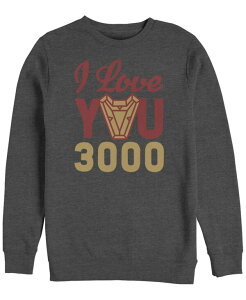 �t�B�t�X�T�� �����Y �A�E�^�[ �p�[�J�[�E�X�E�F�b�g �N���[�l�b�N �t���[�X Fifth Sun Marvel Men's Avengers Endgame I Love You 300 Arc Reactor Crewneck Fleece Charcoal H �`���R�[��