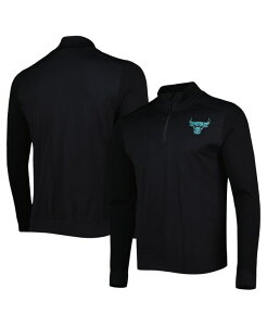 ���x���E�F�A �����Y �A�E�^�[ �W���P�b�g�E�u���]�� �j�b�g LevelWear Men's Black Chicago Bulls Nano Engineered Knit Fabric Quarter-Zip Jacket Black �u���b�N