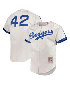�~�b�`�F��&�l�X �����Y �g�b�v�X �V���c �W���[�W�[ Mitchell & Ness Men's Jackie Robinson Gray Brooklyn Dodgers Cooperstown Collection Authentic Jersey Gray �O���[
