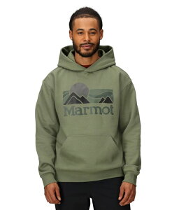 �}�[���b�g �����Y �A�E�^�[ �p�[�J�[�E�X�E�F�b�g �v�����g �O���t�B�b�N Marmot Men's Coastal Graphic Printed Hoodie Olive grove �I���[�u