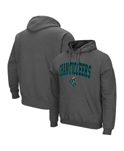 �R���V�A�� �����Y �A�E�^�[ �p�[�J�[�E�X�E�F�b�g ���S Colosseumen's Charcoal Coastal Carolina Chanticleers Arch and Logo Pullover Hoodie Charcoal �`���R�[��