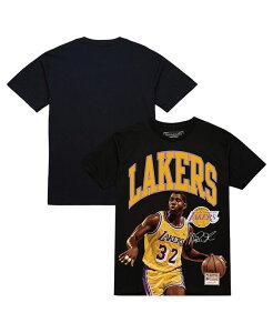 �~�b�`�F��&�l�X �����Y �g�b�v�X T�V���c Mitchell & Ness Men'sMagic Johnson Black Los Angeles Lakers Hardwood Classics Player Arch T-Shirt Black �u���b�N