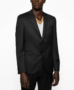 �q���[�S�{�X �����Y �A�E�^�[ �W���P�b�g�E�u���]�� �E�[�� Hugo Boss Men's Virgin-Wool Extra-Slim-Fit Suit Jacket Black �u���b�N
