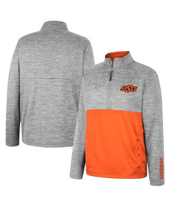 �R���V�A�� �����Y �A�E�^�[ �W���P�b�g�E�u���]�� Colosseumen's Gray Oklahoma State Cowboys John Half-Zip Jacket Gray �O���[