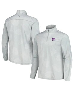 �g�b�~�[�o�n�} �����Y �A�E�^�[ �W���P�b�g�E�u���]�� Tommy Bahama Men's Gray Kansastate Wildcats Delray Frond IslandZone Half-Zip Jacket Gray �O���[