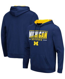 �R���V�A�� �����Y �A�E�^�[ �p�[�J�[�E�X�E�F�b�g Colosseumen's Navy Michigan Wolverineslash Stack 2.0 Pullover Hoodie Navy �l�C�r�[