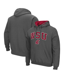 �R���V�A�� �����Y �A�E�^�[ �p�[�J�[�E�X�E�F�b�g ���S Colosseumen's Charcoal Washington State Cougars Arch & Logo 3.0 Pullover Hoodie Charcoal �`���R�[��