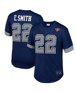 �~�b�`�F��&�l�X �����Y �g�b�v�X �V���c ���b�V�� Mitchell & Ness Men's Emmitt Smith Navy Dallas Cowboys Retired Player Name and Number Mesh Top Navy �l�C�r�[