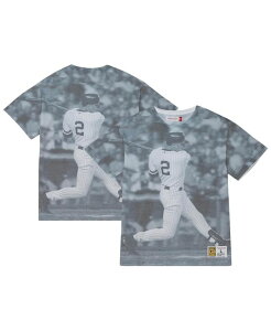 �~�b�`�F��&�l�X �����Y �g�b�v�X T�V���c �O���t�B�b�N Mitchell & Ness Men's Derek Jeter New York Yankees Cooperstown Collection Highlight Sublimated Player Graphic T-shirt White �z���C�g