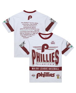 �~�b�`�F��&�l�X �����Y �g�b�v�X T�V���c Mitchell & Ness Men's White Philadelphia Phillies Cooperstown Collection Team Origins Premium T-Shirt White �z���C�g
