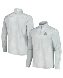 �g�b�~�[�o�n�} �����Y �A�E�^�[ �W���P�b�g�E�u���]�� Tommy Bahama Men's Gray South Carolina Gamecocks Delray Frond IslandZone Quarter-Zip Jacket Gray �O���[