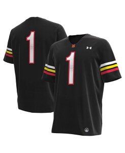 A_[A[}[ Y gbvX Vc W[W[ Under Armour Men's 1 Maryland Terrapins Replica Football Jersey Black ubN