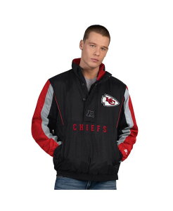�X�^�[�^�[ �����Y �A�E�^�[ �W���P�b�g�E�u���]�� Starter Men's Blackansas City Chiefs Thursday Night Gridiron Half-Zip Jacket Black Red �u���b�N