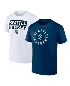 �t�@�i�e�B�N�X �����Y �g�b�v�X T�V���c Fanatics Men'seattle Kraken Serve Combo Pack T-Shirt Orange Black �u���b�N