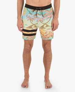 �n�[���[ �����Y ���� �n�[�t�p���c�E�V���[�c �V���[�g�p���c Hurley Men's Phantom Block Party Volley 17 Boardshorts Pineapple