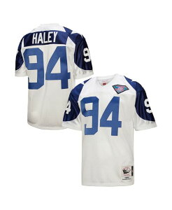 �~�b�`�F��&�l�X �����Y �g�b�v�X �V���c �W���[�W�[ Mitchell & Ness Men's Charles Haley White Dallas Cowboys 1994 Authentic Throwback Retired Player Jersey White �z���C�g