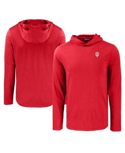 �J�b�^�[�A���h�o�b�N �����Y �g�b�v�X T�V���c �p�[�J�[ Cutter & Buck Men's Crimson Indiana Hoosiers Coastlinepicomfort Eco Long Sleeve Hoodie T-Shirt Crimson �N�����]��