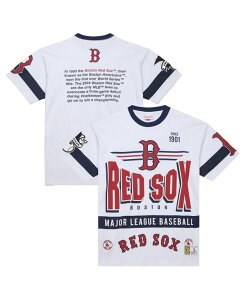 �~�b�`�F��&�l�X �����Y �g�b�v�X T�V���c Mitchell & Ness Men's White Boston Red Sox Cooperstown Collection Team Origins Premium T-Shirt White �z���C�g