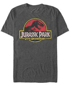 �t�B�t�X�T�� �����Y �g�b�v�X T�V���c ���S Fifth Sun Jurassic Park Men's 25th Anniversary Logo Short Sleeve T-Shirt Charcoal H �`���R�[��