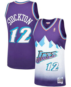�~�b�`�F��&�l�X �����Y �g�b�v�X �V���c �W���[�W�[ Mitchell & Ness Men's John Stockton Purple Utah Jazz 1996-97 Hardwood Classicswingman Player Jersey Purple �p�[�v��