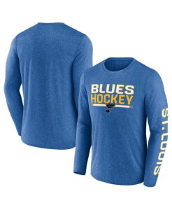 �t�@�i�e�B�N�X �����Y �g�b�v�X T�V���c Fanatics Men's Heather Blue St. Louis Bluesweep Iconic Synthetic Long Sleeve T-Shirt Heather Blue �w�U�[
