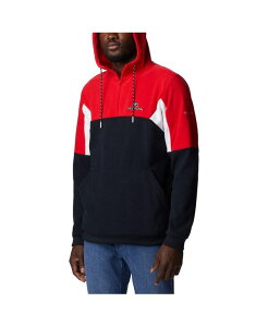 �R�����r�A �����Y �A�E�^�[ �p�[�J�[�E�X�E�F�b�g Columbia Men's Black Georgia Bulldogs Lodge Quarter-Zip Hoodie Black �u���b�N