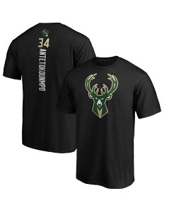 �t�@�i�e�B�N�X �����Y �g�b�v�X T�V���c Fanatics Men's Giannis Antetokounmpo Black Milwaukee Bucks Team Playmaker Name and Number T-shirt Black �u���b�N