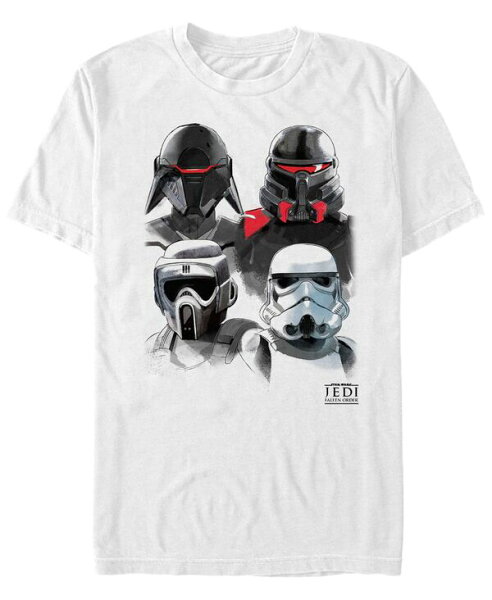 フィフスサン メンズ トップス Tシャツ Fifth Sun Star Wars Men's Jedi Fallen Order Trooper Group Sketch T-shirt White ホワイト