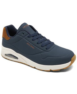 �X�P�b�`���[�Y �����Y �V���[�Y �X�j�[�J�[ Skechers Men's Uno - Suited On Air Memory Foam Casual Sneakers from Finish Line Navy/Brown �l�C�r�[