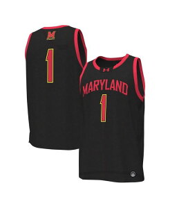 A_[A[}[ Y gbvX Vc W[W[ Under Armour Men's #1Maryland Terrapins Replica Basketball Jersey Black ubN