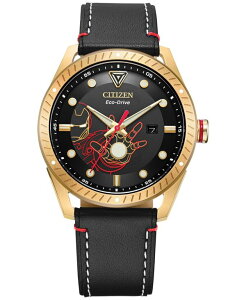 V`Y fB[X ANZT[ rv U[ Citizen Tony Stark Black Leather Strap Watch 43mm Black ubN