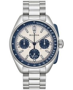 �u���o �����Y �A�N�Z�T���[ �r���v T�V���c Bulova Men's Chronograph Archive Lunar Pilot Stainlessteel Bracelet Watch Box Set 44mm Silver-tone �V���o�[