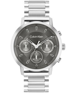 �J���o���N���C�� �����Y �A�N�Z�T���[ �r���v T�V���c Calvin Klein Men's Gauge Silver Tone Stainlessteel Bracelet Watch 41mm Silver �V���o�[